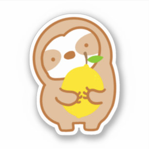 Sticker Paresseux Citron Mignon