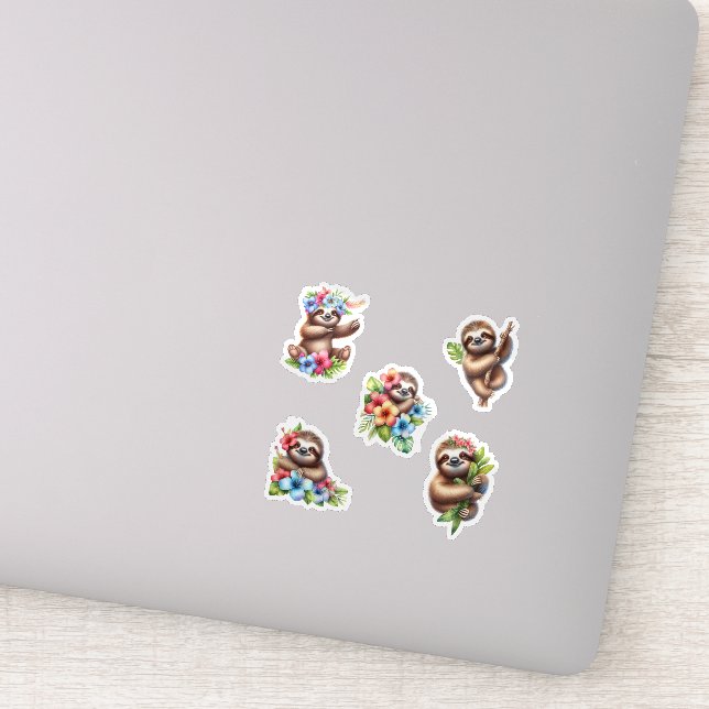 Sticker Paresseux Tropical (Détail)