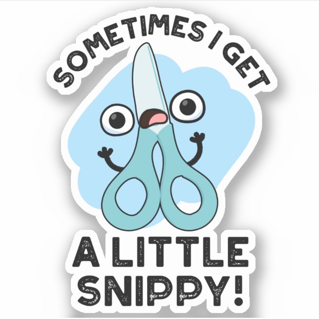 Sticker Parfois, J'Ai Un Petit Jeu De Ciseaux Drôle (Devant)