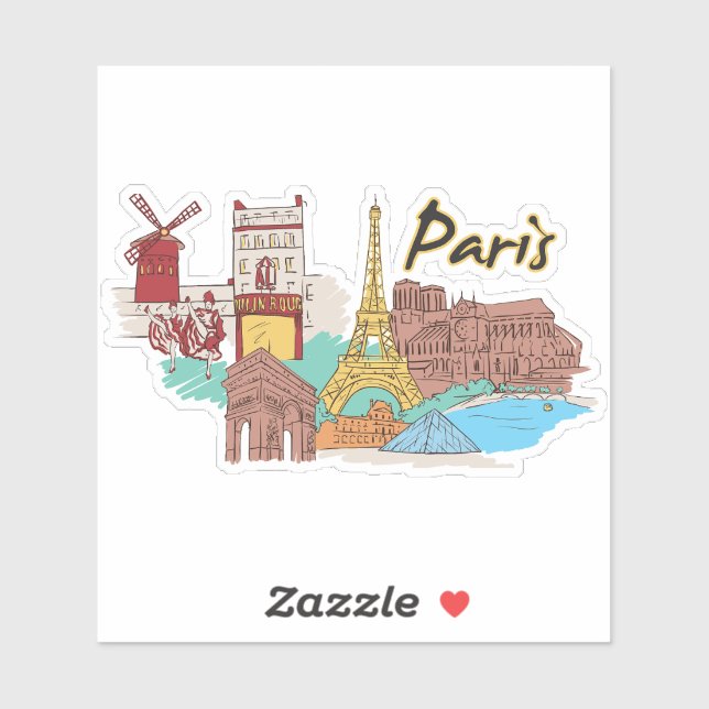 STICKER PARIS (Feuille)