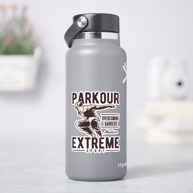 Sticker PARKOUR nom personnalisé (HydroFlask)
