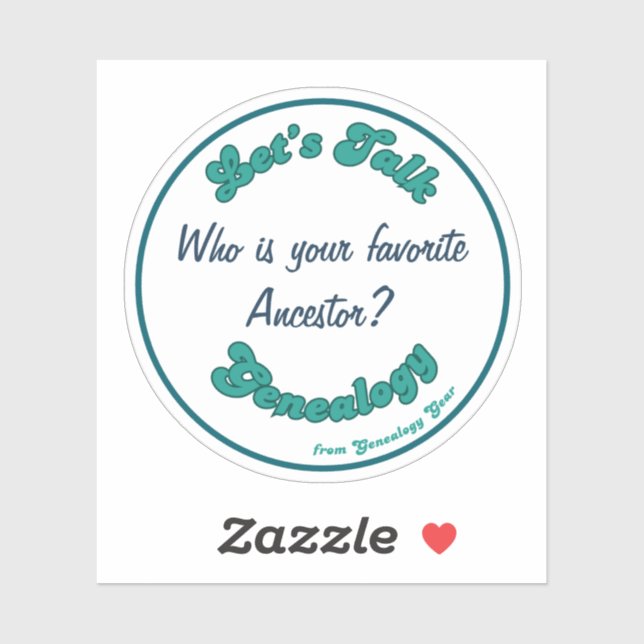 Sticker Parlons généalogie : l'ancêtre favori (Feuille)