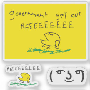 Sticker Parodie du drapeau de Gadsden avec Snekright mème 