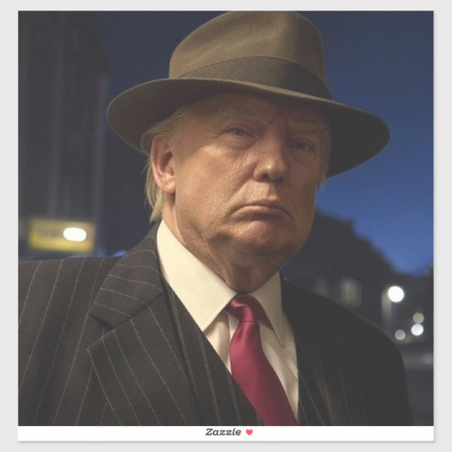 Sticker Parrain de l'Amérique Don J. Trump (Feuille)