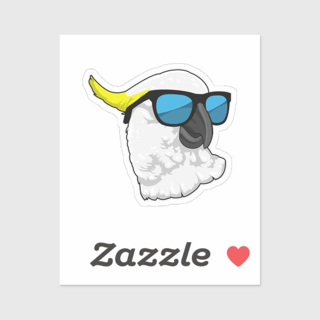 Sticker Parrot with Sunglasses (Feuille)