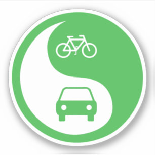 Sticker Partager la route Yin Yang