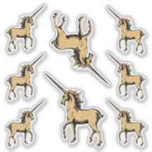 Parties scintillant d'or Contour magique Unicorne