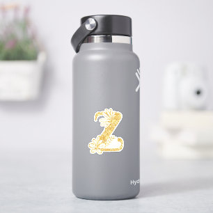 Sticker Parties scintillant d'or Monogramme initial Z Stic