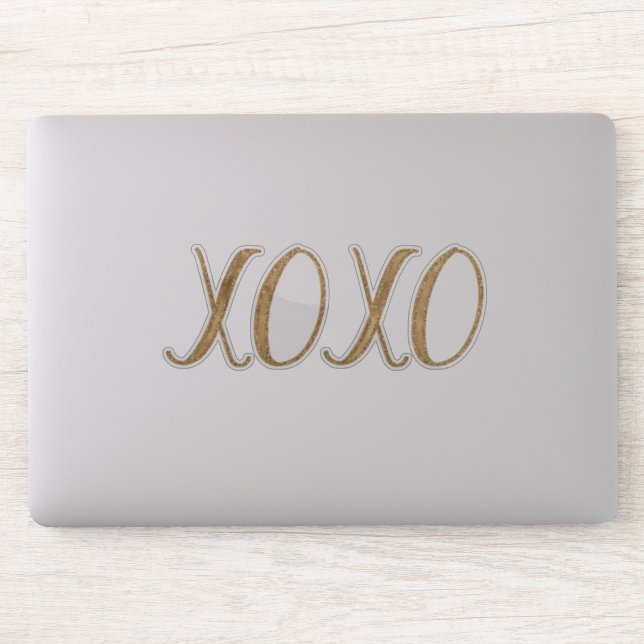 Sticker Parties scintillant d'or XOXO (Ordinateur)
