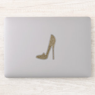 Sticker Parties scintillant or mignonne talons hauts