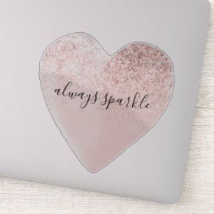 Sticker Parties scintillant rose Étincelle du coeur