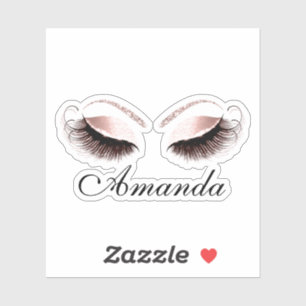 Sticker Parties scintillant rose maquillage Artist Lashes 