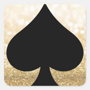 Sticker Parties scintillant Spade & Gold