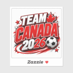 Sticker Partisan Équipe Canada 2026 de soccer Canadien