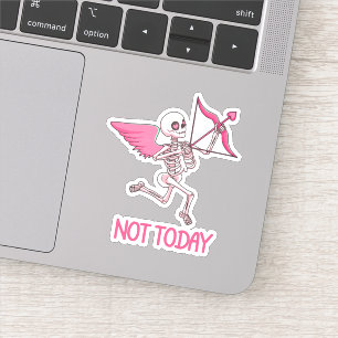 Sticker Pas aujourd'hui Cupid drôle jour anti-Valentines