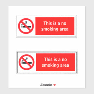 Sticker Pas d'autocollant de zone fumeurs