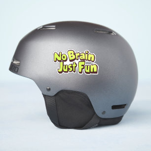 Sticker Pas de cerveau juste du texte jaune amusant