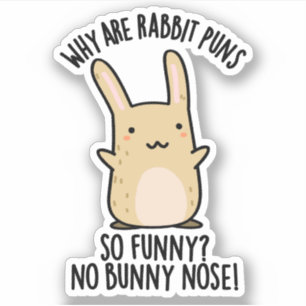Sticker Pas de lapin Nez Drôle Lapin Puns