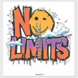 Sticker Pas de limites Graffiti Art - Motivation urbaine