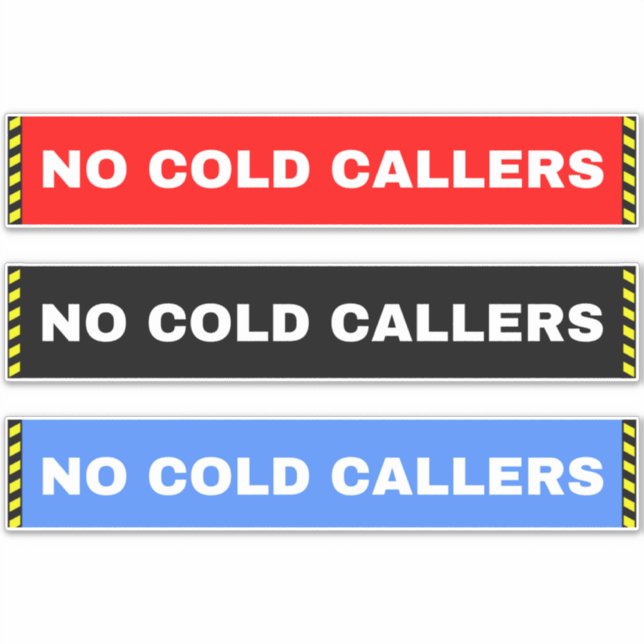 Sticker Pas de panneaux d'appelants froids pour la fenêtre (Devant)