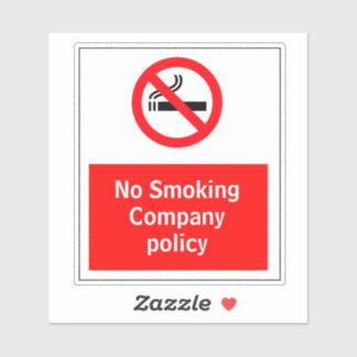 Sticker Pas de politique de l'entreprise de tabac