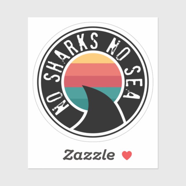 Sticker Pas de requins ni mer (Feuille)