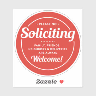 Sticker Pas de sollicitation (modifier les couleurs) Porte