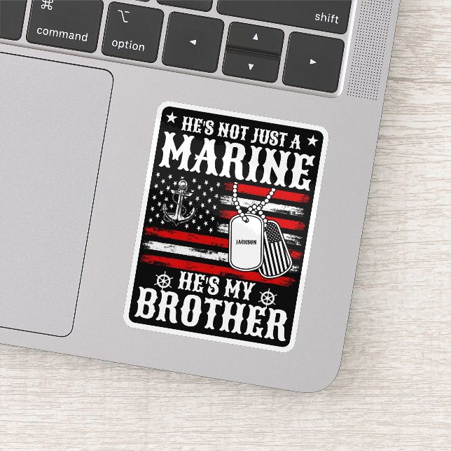 Sticker Pas seulement un marin, c'est mon frère patriote d (Détail)
