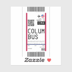 Sticker Passe d'embarquement à Columbus (CMH)