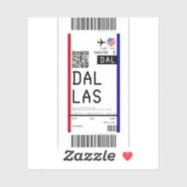 Sticker Passe d'embarquement à Dallas (DAL)