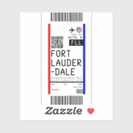 Sticker Passe d'embarquement à Fort Lauderdale (FLL)