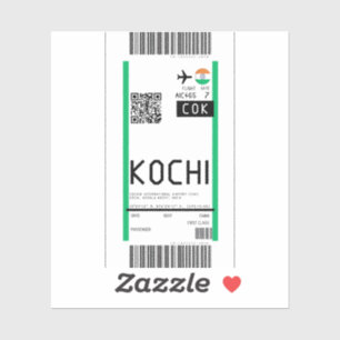 Sticker Passe d'embarquement à Kochi Kerala (COK)