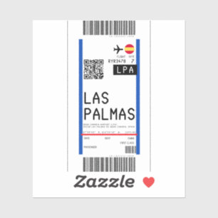 Sticker Passe d'embarquement à Las Palmas Espagne (LPA)