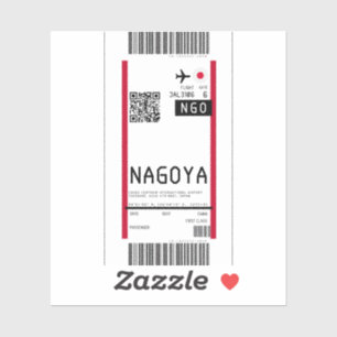 Sticker Passe d'embarquement à Nagoya Japon (ONG)