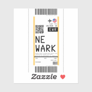 Sticker Passe d'embarquement à Newark (EWR)