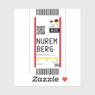 Sticker Passe d'embarquement à Nuremberg (NUE)