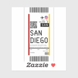 Sticker Passe d'embarquement à San Diego (SAN)