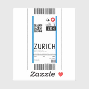Sticker Passe d'embarquement à Zurich (ZRH)