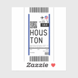 Sticker Passe d'embarquement pour Houston (IAH)