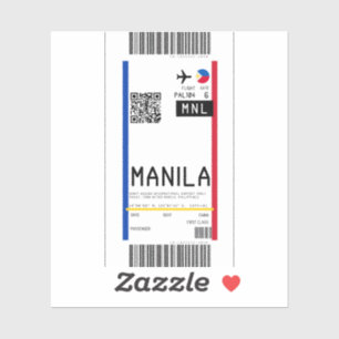 Sticker Passe d'embarquement pour Manille (MNL)