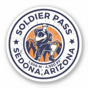 Sticker passeport de soldat sentiers de randonnée Arizona