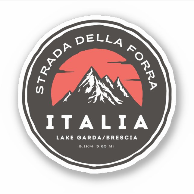 Sticker passo della forra dans les applications moto itali (Devant)