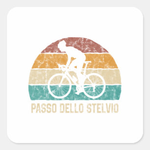 Sticker Passo Dello Stelvio à vélo Grimpe Retro
