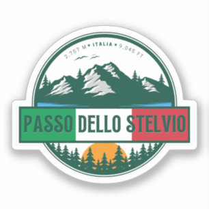 Sticker passo dello stelvio - stelvio pass italien Mountai