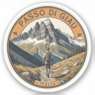 Sticker Passo di Giau - Col de Giau Alpes italiennes
