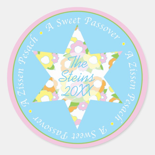 Sticker Passover Cercle "Fleurs Pâques" (Devant)