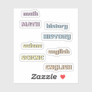 Sticker Pastel lycée Sujets
