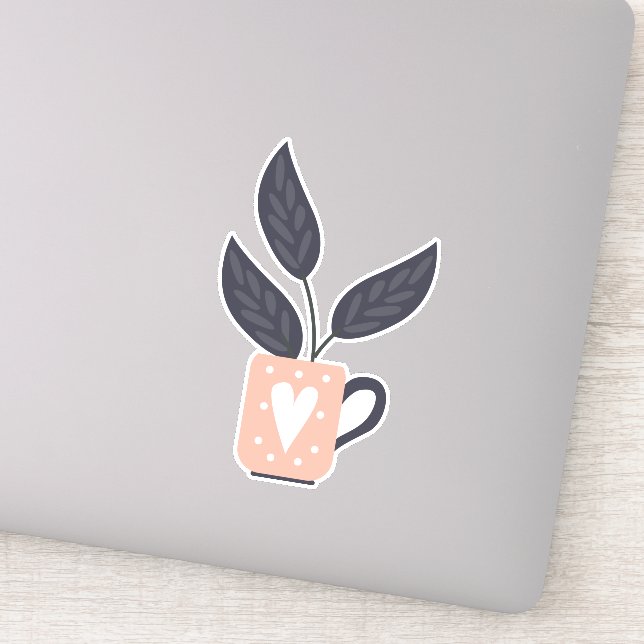 Sticker Pastel plante moderne simple (Détail)