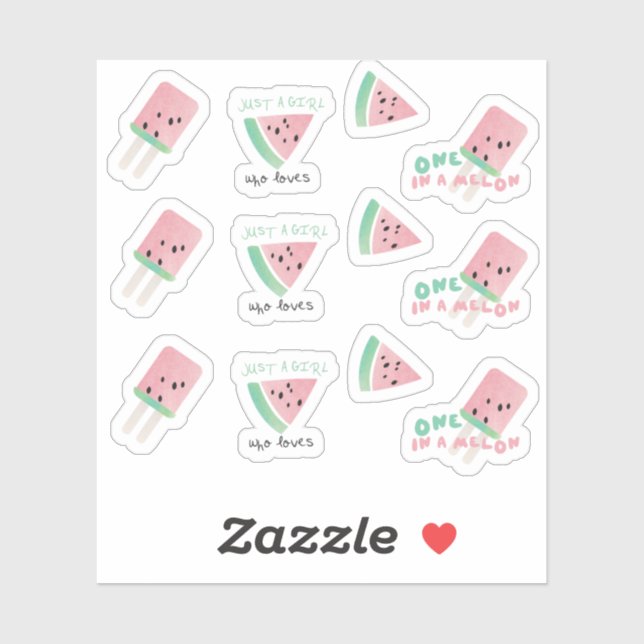 Sticker Pastèque Fruit Un Dans un Melon Pop Mix (Feuille)