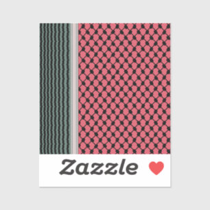 Sticker Pastèque palestinienne Hatta Keffiyeh Kufiya Folk
